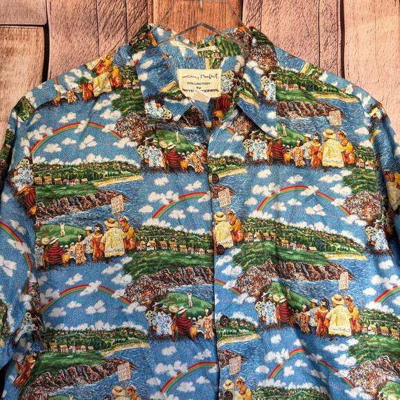 Reyn Spooner X Guy Buffet Hawaiian Shirt Short Sleeve Golf Kapalua 5th Hole L - Picture 3 of 7